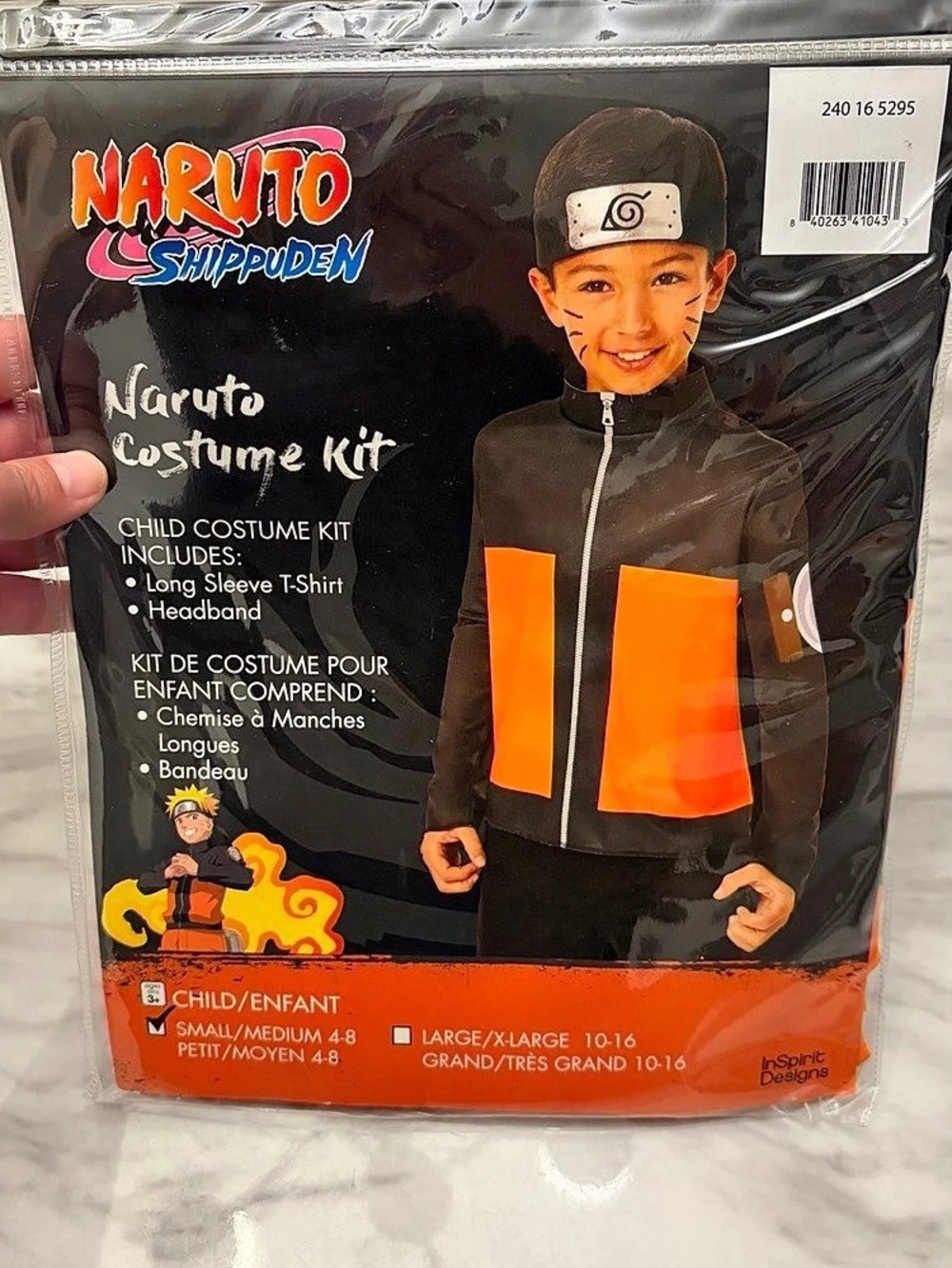 NWT Naruto Shippuden Child Costume Kit Small/Medium 4-8